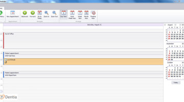 DENTIA Scheduler, your dental practice lives by its schedule. Without it, it would be impossible to plan your day, accommodate emergency patients, stay organized and deliver exceptional service. DENTIA offers the most intuitive way to keep your schedule front and center, with features that streamline patient scheduling, follow-up and other tasks.