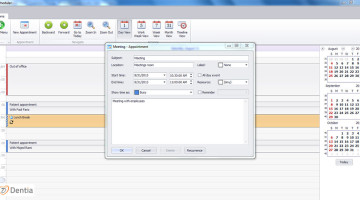 DENTIA Scheduler New Appointment, your dental practice lives by its schedule. Without it, it would be impossible to plan your day, accommodate emergency patients, stay organized and deliver exceptional service. DENTIA offers the most intuitive way to keep your schedule front and center, with features that streamline patient scheduling, follow-up and other tasks.