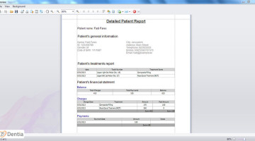 Access any information with the custom report writer. Use the advanced DENTIA report writer to obtain any and all information you would ever want or need in order to make your practice run smoothly.