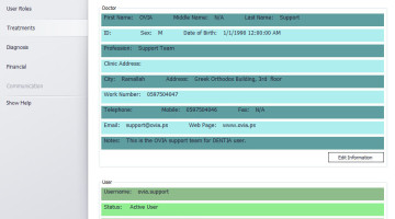 Use DENTIA settings to customize the system and change the settings in a very easy way.