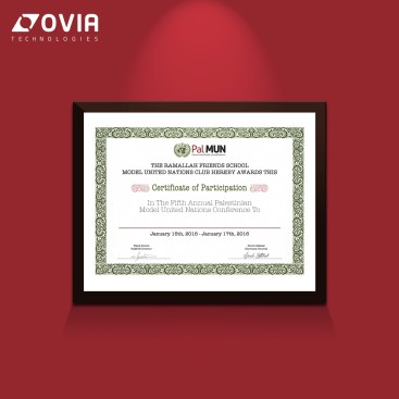 PalMUN 2016 Certificate 2